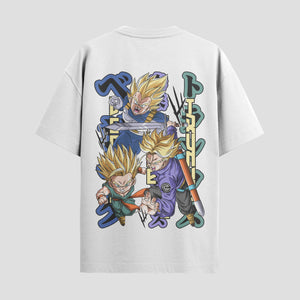 Playera urbana de anime y gaming ExtraLife MX, corte Standard Fit unisex ligero y transpirable en color Deep Black y Pure White, ropa de uso diario para gym y casual.