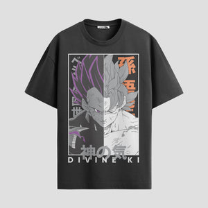 Playera urbana de anime y gaming ExtraLife MX, corte Standard Fit unisex ligero y transpirable en color Deep Black y Pure White, ropa de uso diario para gym y casual.