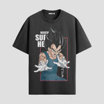 Playera urbana de anime y gaming ExtraLife MX, corte Standard Fit unisex ligero y transpirable en color Deep Black y Pure White, ropa de uso diario para gym y casual.