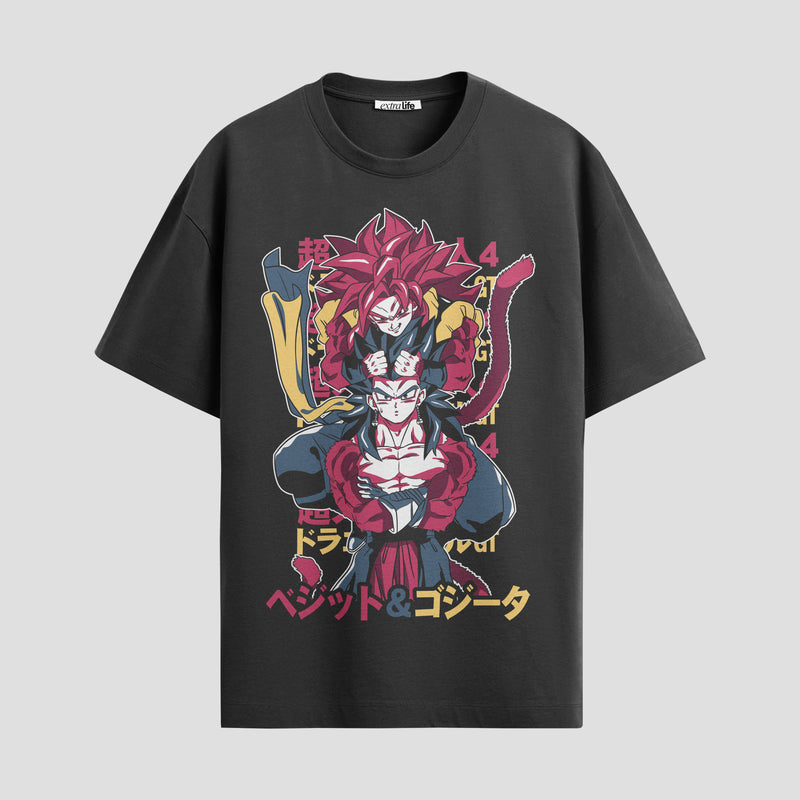 Playera urbana de anime y gaming ExtraLife MX, corte Standard Fit unisex ligero y transpirable en color Deep Black y Pure White, ropa de uso diario para gym y casual.
