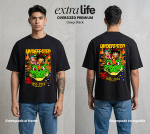 El Poder de las Esferas | Las Siete Esferas #00925 - Playera Oversized Premium | Deep Black - Foto en modelo