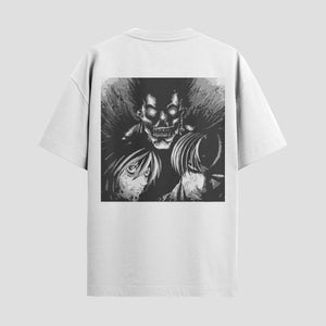 Playera urbana de anime y gaming ExtraLife MX, corte Standard Fit unisex ligero y transpirable en color Deep Black y Pure White, ropa de uso diario para gym y casual.