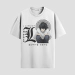 Playera urbana de anime y gaming ExtraLife MX, corte Standard Fit unisex ligero y transpirable en color Deep Black y Pure White, ropa de uso diario para gym y casual.
