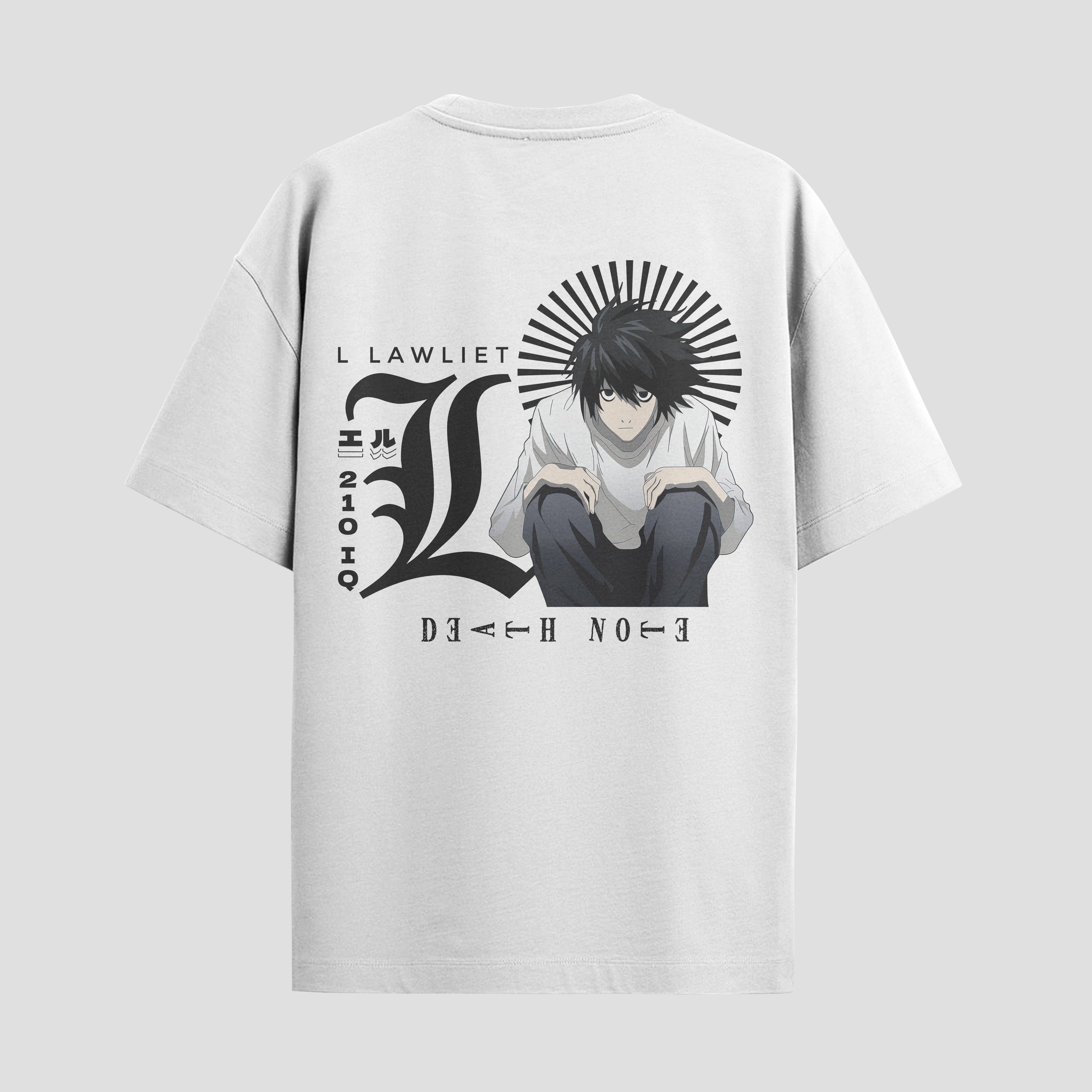 Playera urbana de anime y gaming ExtraLife MX, corte Standard Fit unisex ligero y transpirable en color Deep Black y Pure White, ropa de uso diario para gym y casual.