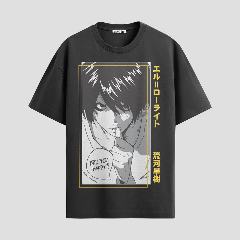 Playera urbana de anime y gaming ExtraLife MX, corte Standard Fit unisex ligero y transpirable en color Deep Black y Pure White, ropa de uso diario para gym y casual.