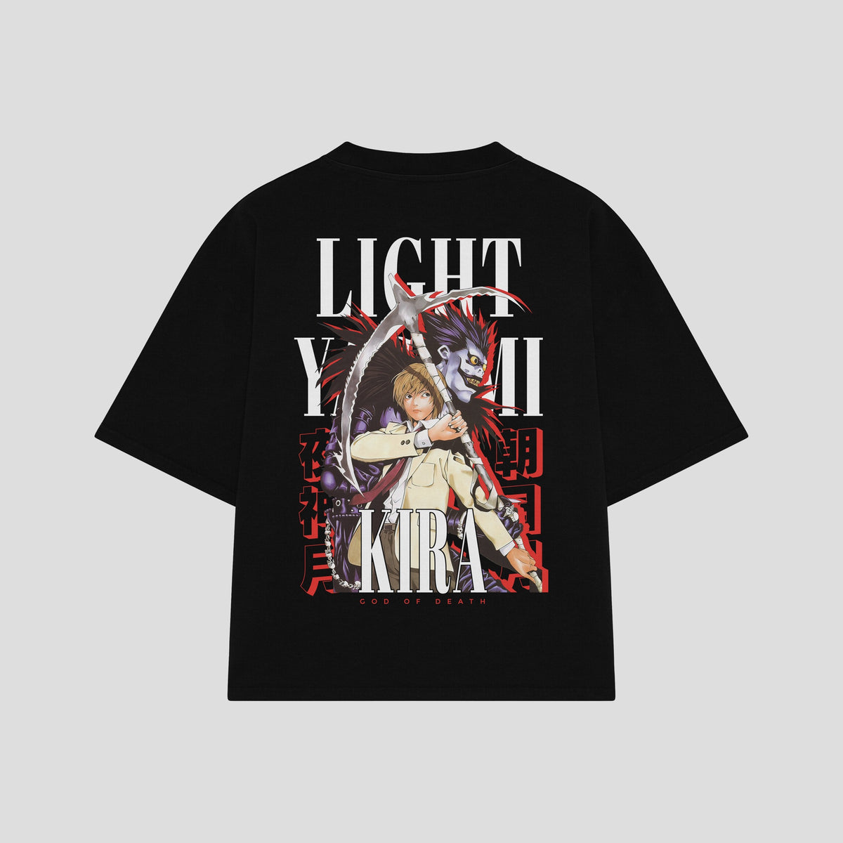 Playera streetwear premium de anime y gaming ExtraLife MX, corte oversized drop shoulder ligero y fresco en color Deep Black y Off-White, moda urbana mexicana de culto.