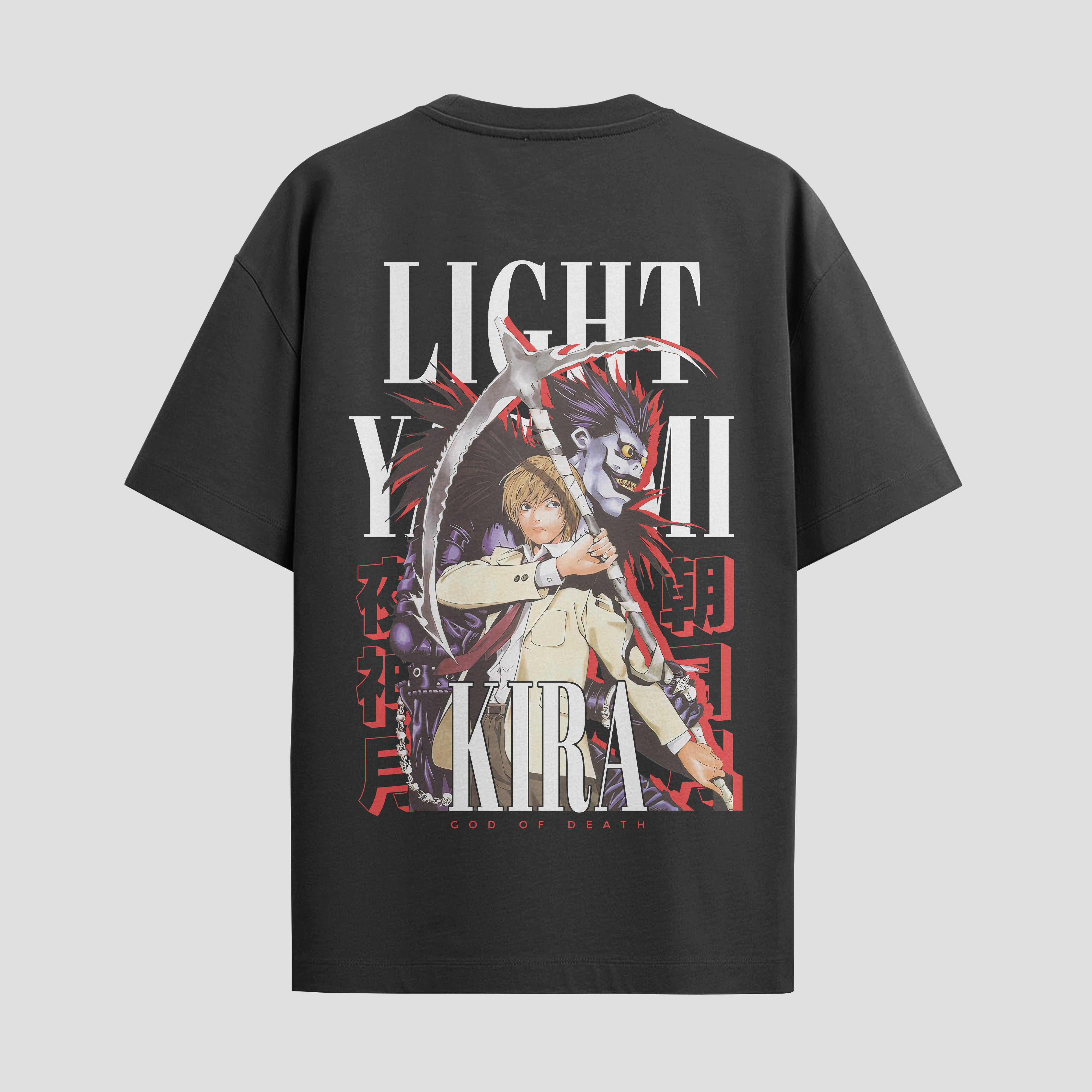 Playera urbana de anime y gaming ExtraLife MX, corte Standard Fit unisex ligero y transpirable en color Deep Black y Pure White, ropa de uso diario para gym y casual.