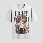 Playera urbana de anime y gaming ExtraLife MX, corte Standard Fit unisex ligero y transpirable en color Deep Black y Pure White, ropa de uso diario para gym y casual.