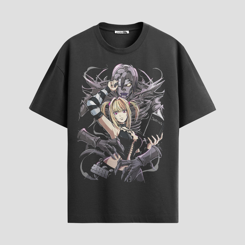 Playera urbana de anime y gaming ExtraLife MX, corte Standard Fit unisex ligero y transpirable en color Deep Black y Pure White, ropa de uso diario para gym y casual.