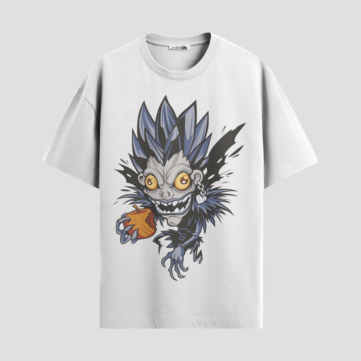 Playera urbana de anime y gaming ExtraLife MX, corte Classic Premium unisex ligero y transpirable en color Deep Black y Pure White, ropa de uso diario para gym y casual.