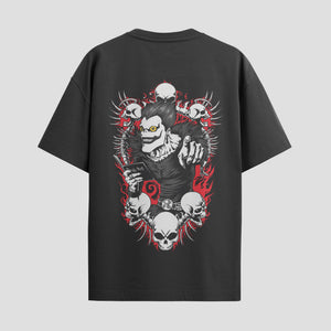 Playera urbana de anime y gaming ExtraLife MX, corte Standard Fit unisex ligero y transpirable en color Deep Black y Pure White, ropa de uso diario para gym y casual.