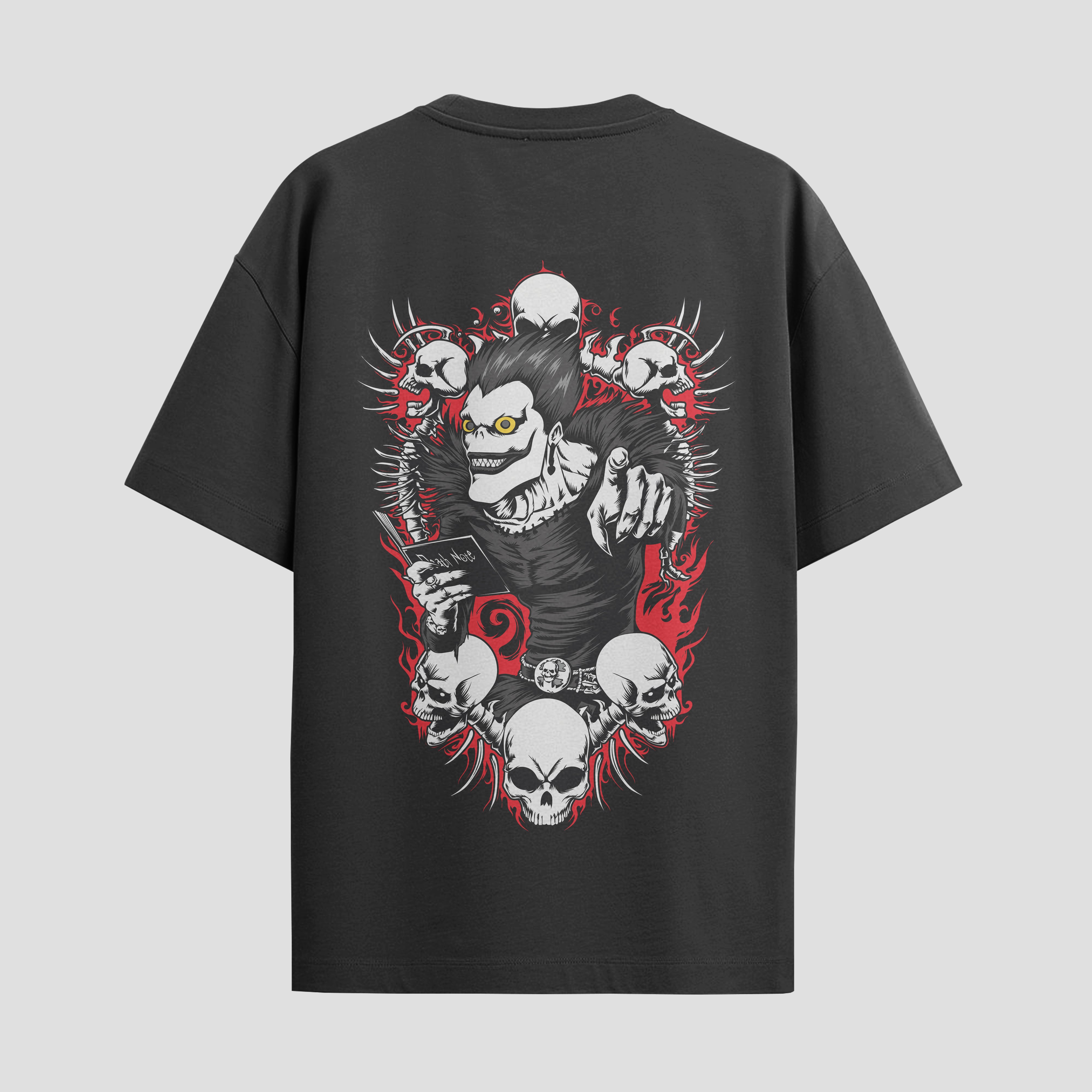 Playera urbana de anime y gaming ExtraLife MX, corte Standard Fit unisex ligero y transpirable en color Deep Black y Pure White, ropa de uso diario para gym y casual.