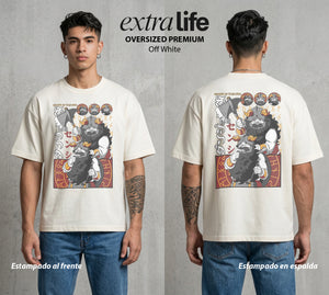 La Mazmorra Deliciosa | El Cocinero del Dungeon #00952 - Playera Oversized Premium | Off White - Foto en modelo