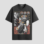 Playera urbana de anime y gaming ExtraLife MX, corte Standard Fit unisex ligero y transpirable en color Deep Black y Pure White, ropa de uso diario para gym y casual.