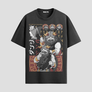 Playera urbana de anime y gaming ExtraLife MX, corte Standard Fit unisex ligero y transpirable en color Deep Black y Pure White, ropa de uso diario para gym y casual.
