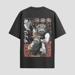 Playera urbana de anime y gaming ExtraLife MX, corte Standard Fit unisex ligero y transpirable en color Deep Black y Pure White, ropa de uso diario para gym y casual.