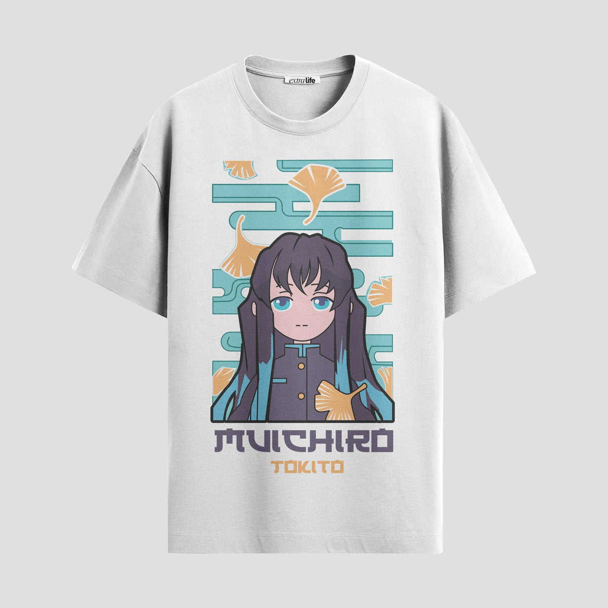 Playera urbana de anime y gaming ExtraLife MX, corte Classic Premium unisex ligero y transpirable en color Deep Black y Pure White, ropa de uso diario para gym y casual.