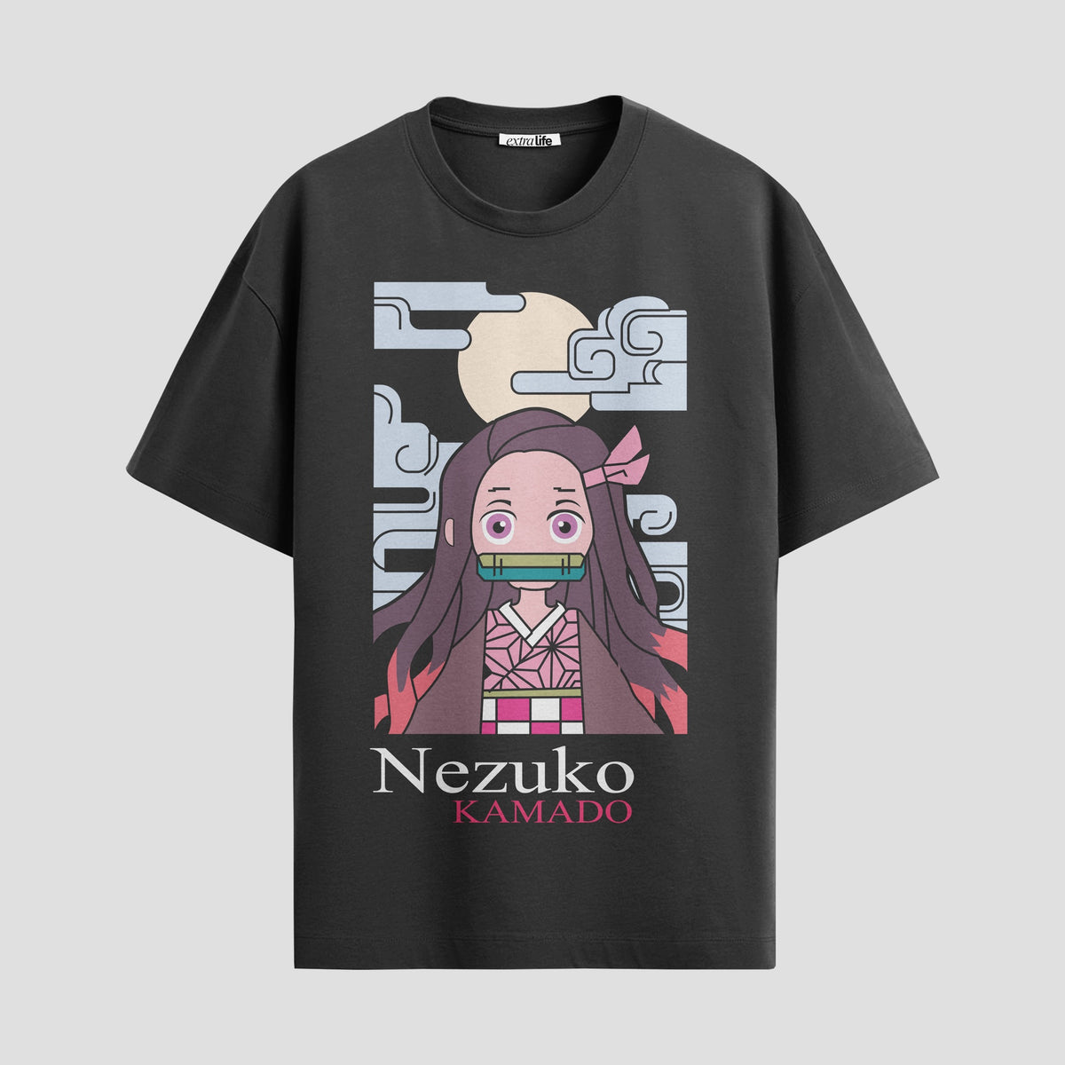 Playera urbana de anime y gaming ExtraLife MX, corte Classic Premium unisex ligero y transpirable en color Deep Black y Pure White, ropa de uso diario para gym y casual.