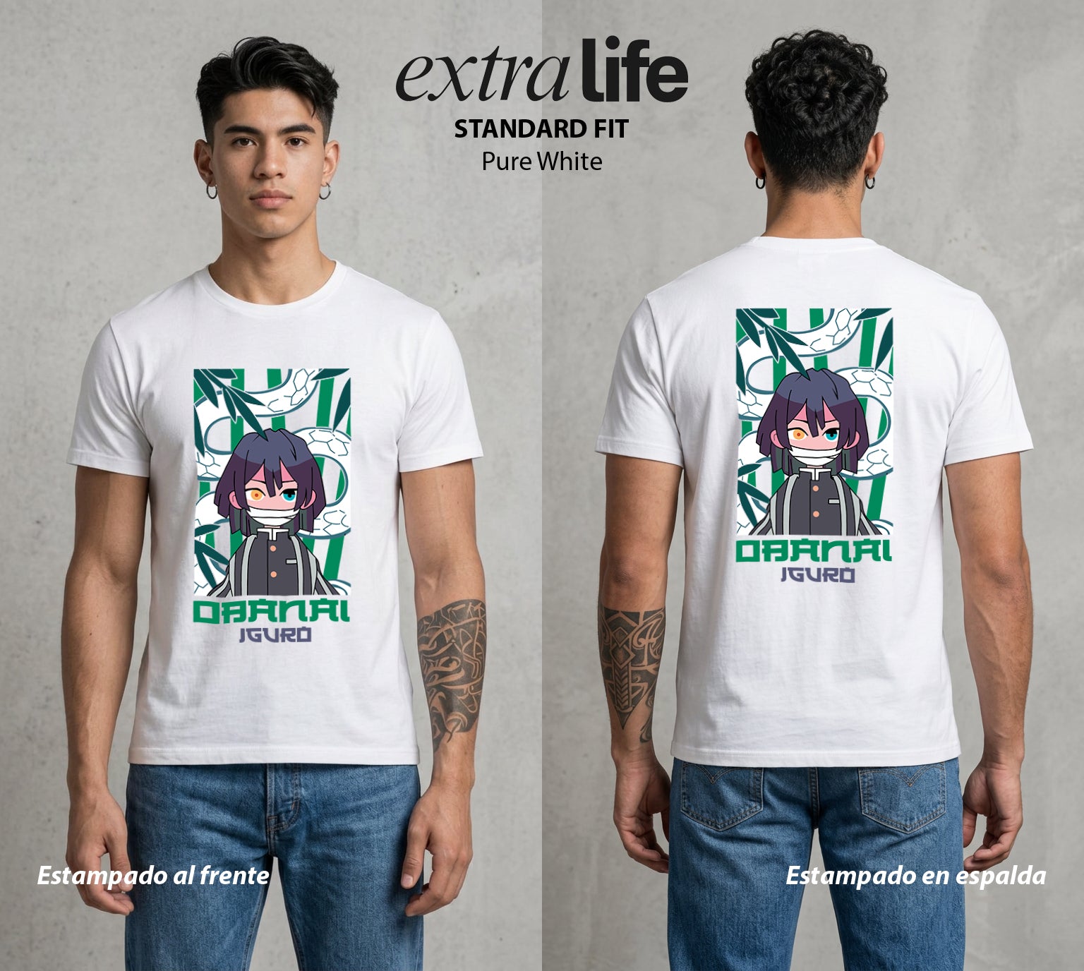Cazadores de la Noche | La Serpiente del Amor Chibi #00983 - Playera Standard Fit | Pure White - Foto en modelo