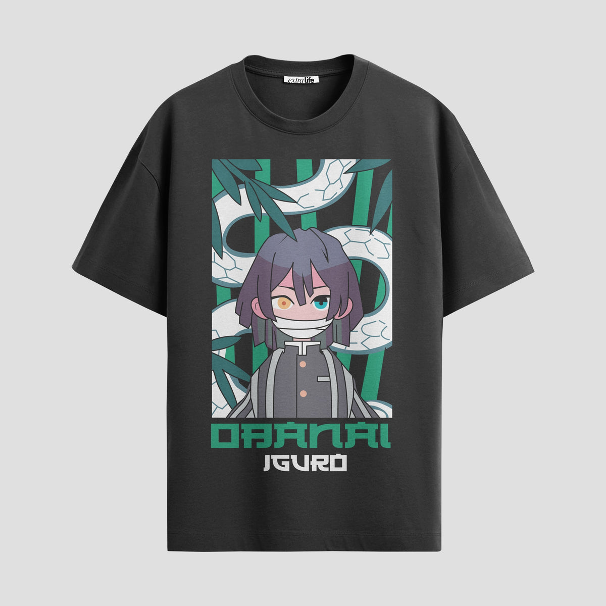 Playera urbana de anime y gaming ExtraLife MX, corte Classic Premium unisex ligero y transpirable en color Deep Black y Pure White, ropa de uso diario para gym y casual.