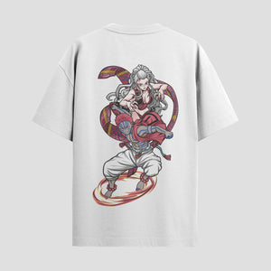 Playera urbana de anime y gaming ExtraLife MX, corte Standard Fit unisex ligero y transpirable en color Deep Black y Pure White, ropa de uso diario para gym y casual.