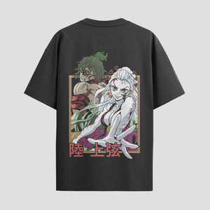 Playera urbana de anime y gaming ExtraLife MX, corte Standard Fit unisex ligero y transpirable en color Deep Black y Pure White, ropa de uso diario para gym y casual.