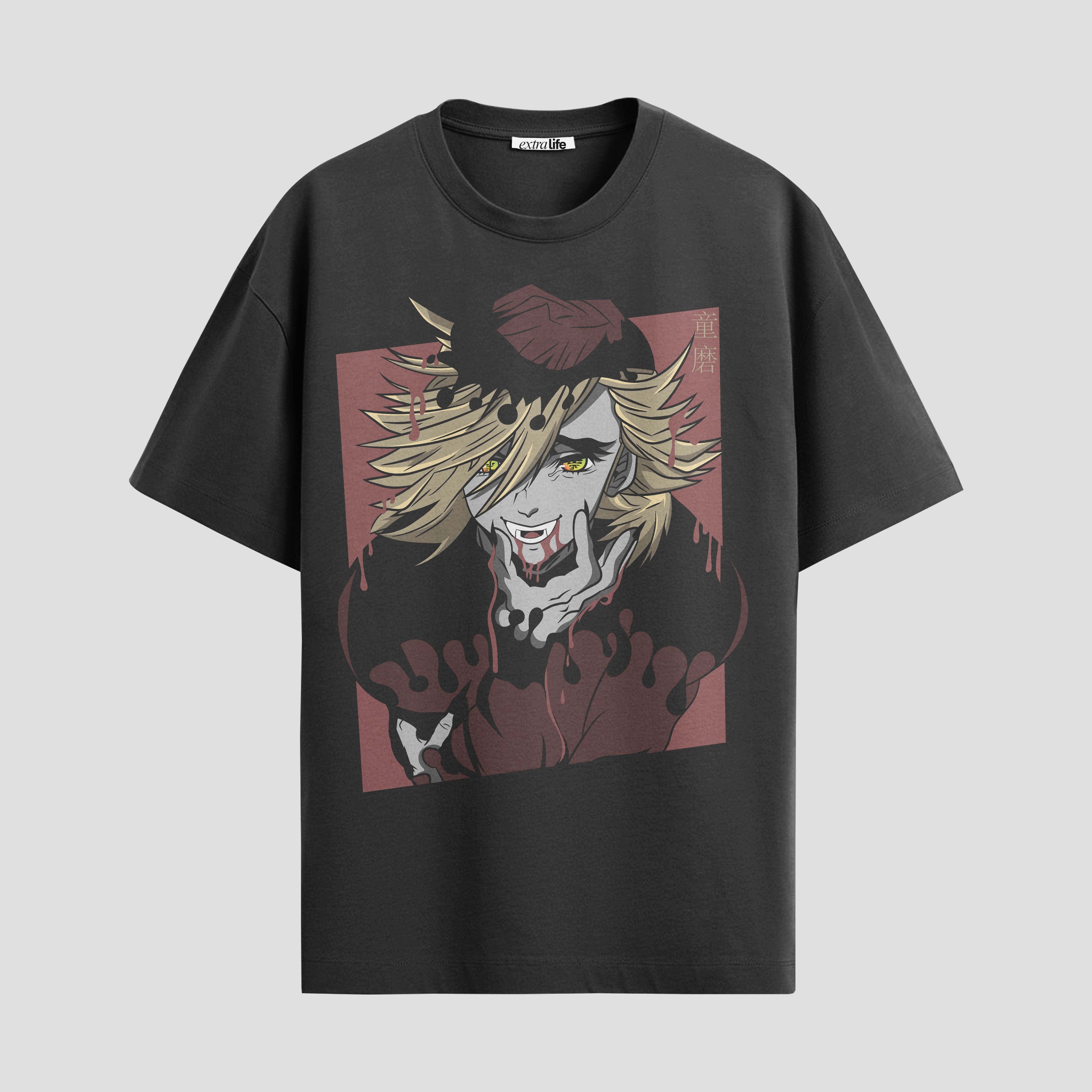 Playera urbana de anime y gaming ExtraLife MX, corte Standard Fit unisex ligero y transpirable en color Deep Black y Pure White, ropa de uso diario para gym y casual.