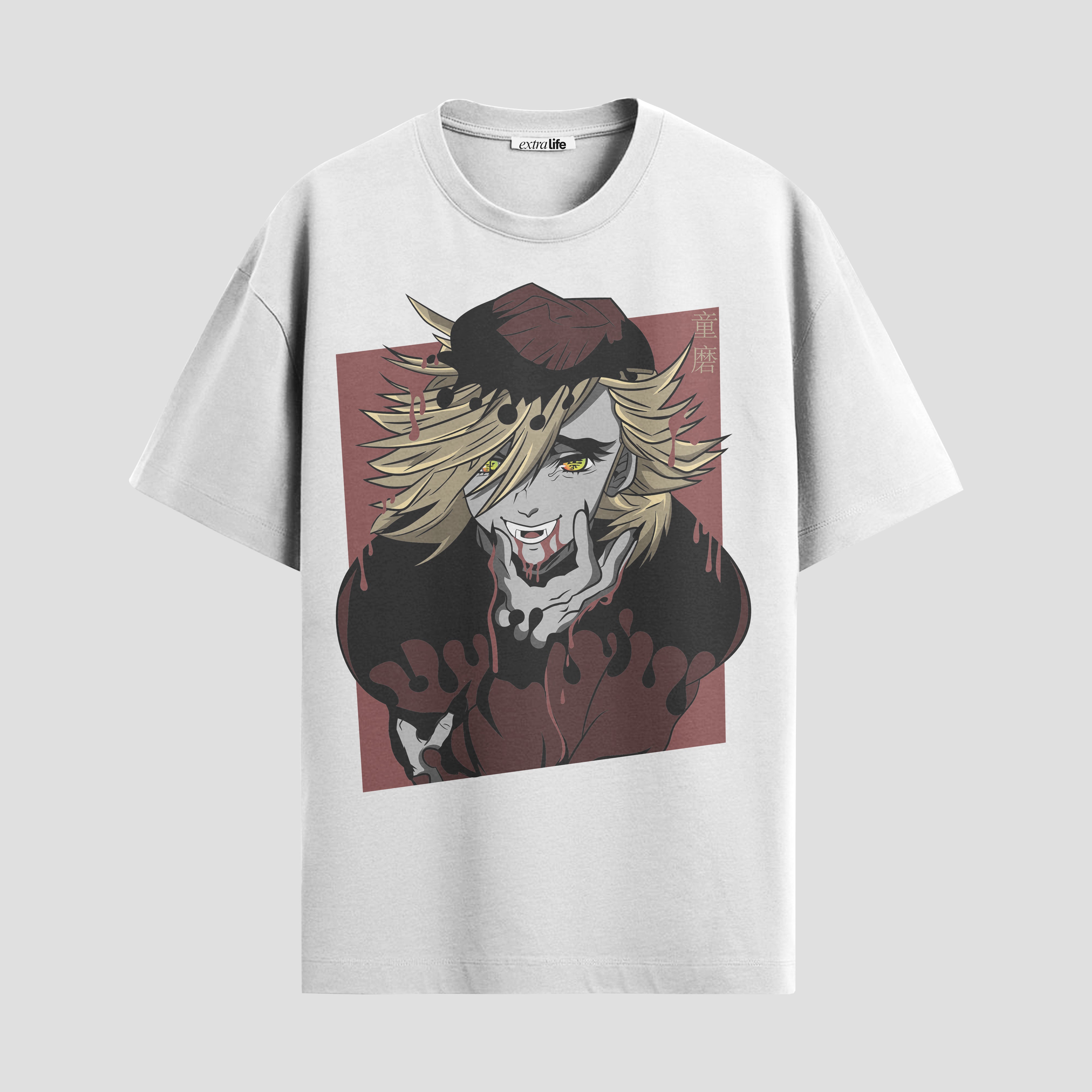 Playera urbana de anime y gaming ExtraLife MX, corte Standard Fit unisex ligero y transpirable en color Deep Black y Pure White, ropa de uso diario para gym y casual.