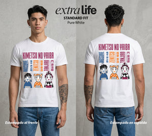 Cazadores de la Noche | Las Geishas del Demonio #01007 - Playera Standard Fit | Pure White - Foto en modelo