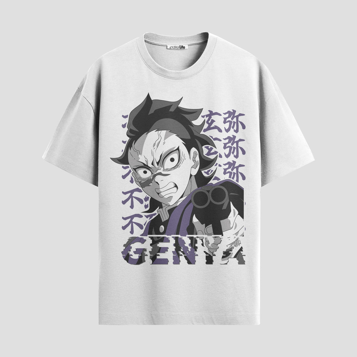 Playera urbana de anime y gaming ExtraLife MX, corte Classic Premium unisex ligero y transpirable en color Deep Black y Pure White, ropa de uso diario para gym y casual.