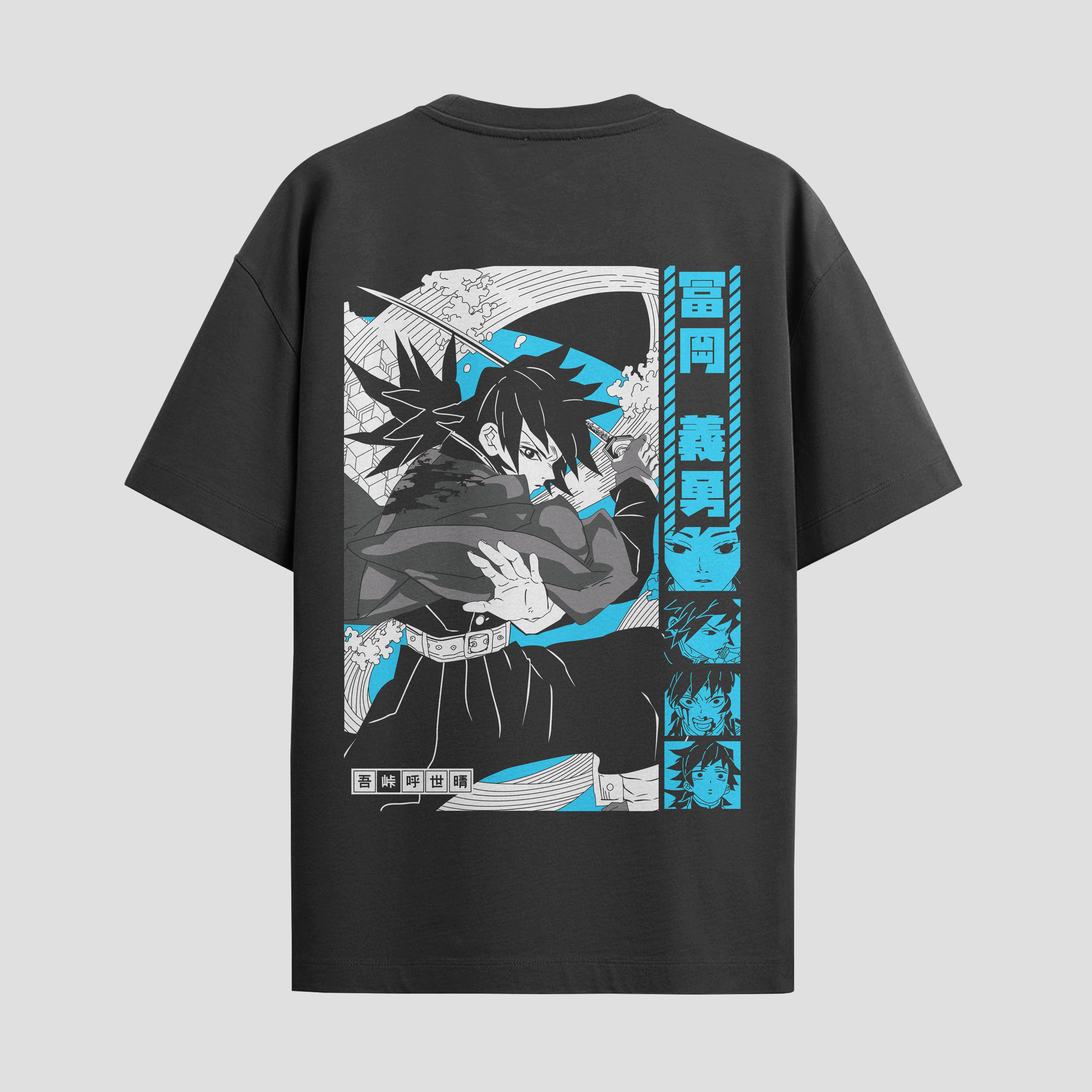 Playera urbana de anime y gaming ExtraLife MX, corte Standard Fit unisex ligero y transpirable en color Deep Black y Pure White, ropa de uso diario para gym y casual.