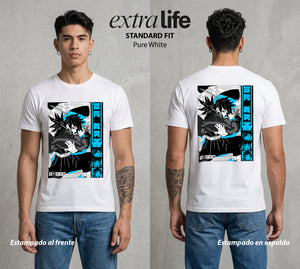 Cazadores de la Noche | El Agua sin Sonido #01013 - Playera Standard Fit | Pure White - Foto en modelo