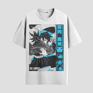 Playera urbana de anime y gaming ExtraLife MX, corte Standard Fit unisex ligero y transpirable en color Deep Black y Pure White, ropa de uso diario para gym y casual.