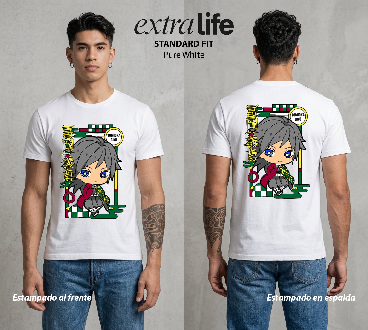 Cazadores de la Noche | El Agua en Calma #01016 - Playera Standard Fit | Pure White - Foto en modelo