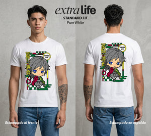 Cazadores de la Noche | El Agua en Calma #01016 - Playera Standard Fit | Pure White - Foto en modelo