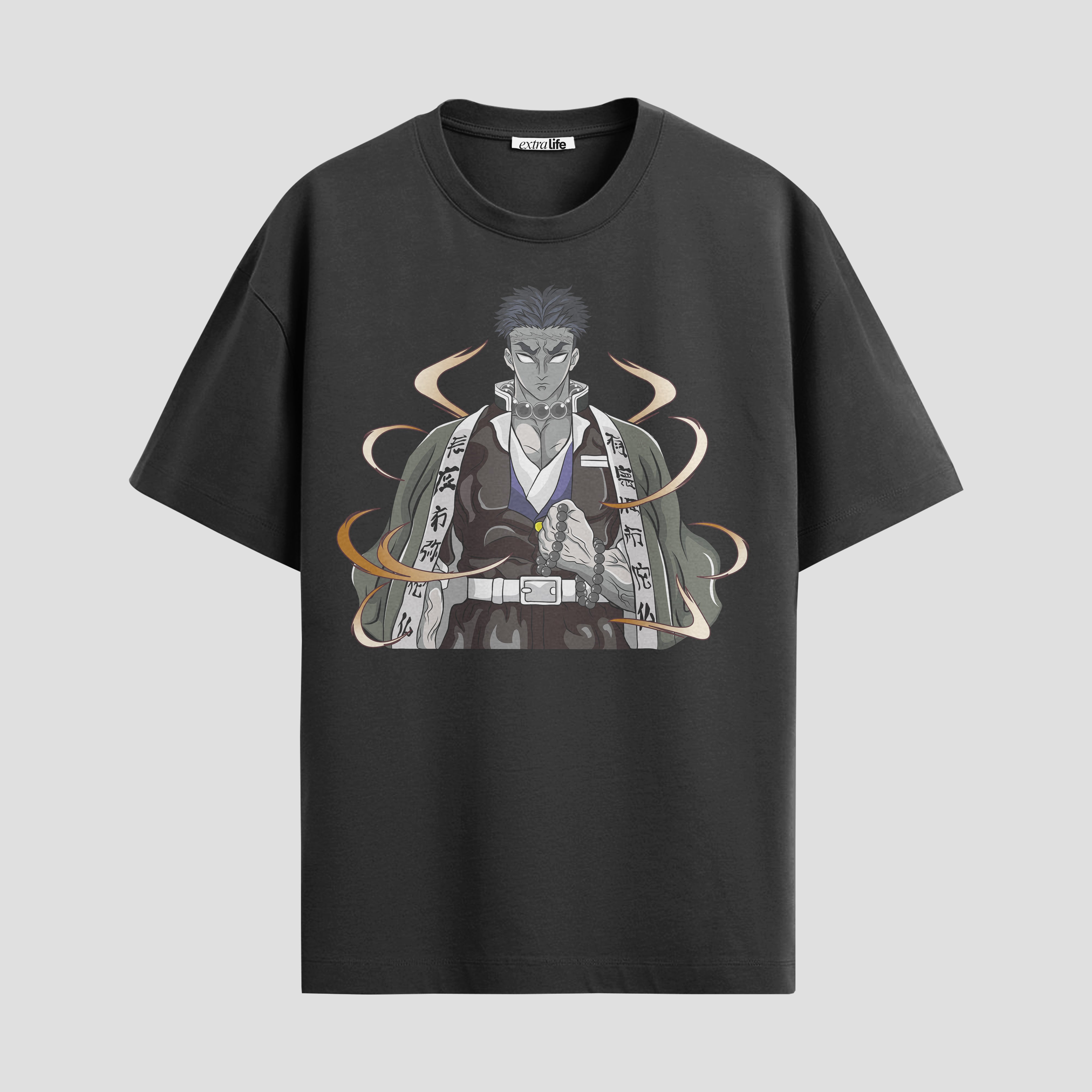 Playera urbana de anime y gaming ExtraLife MX, corte Standard Fit unisex ligero y transpirable en color Deep Black y Pure White, ropa de uso diario para gym y casual.