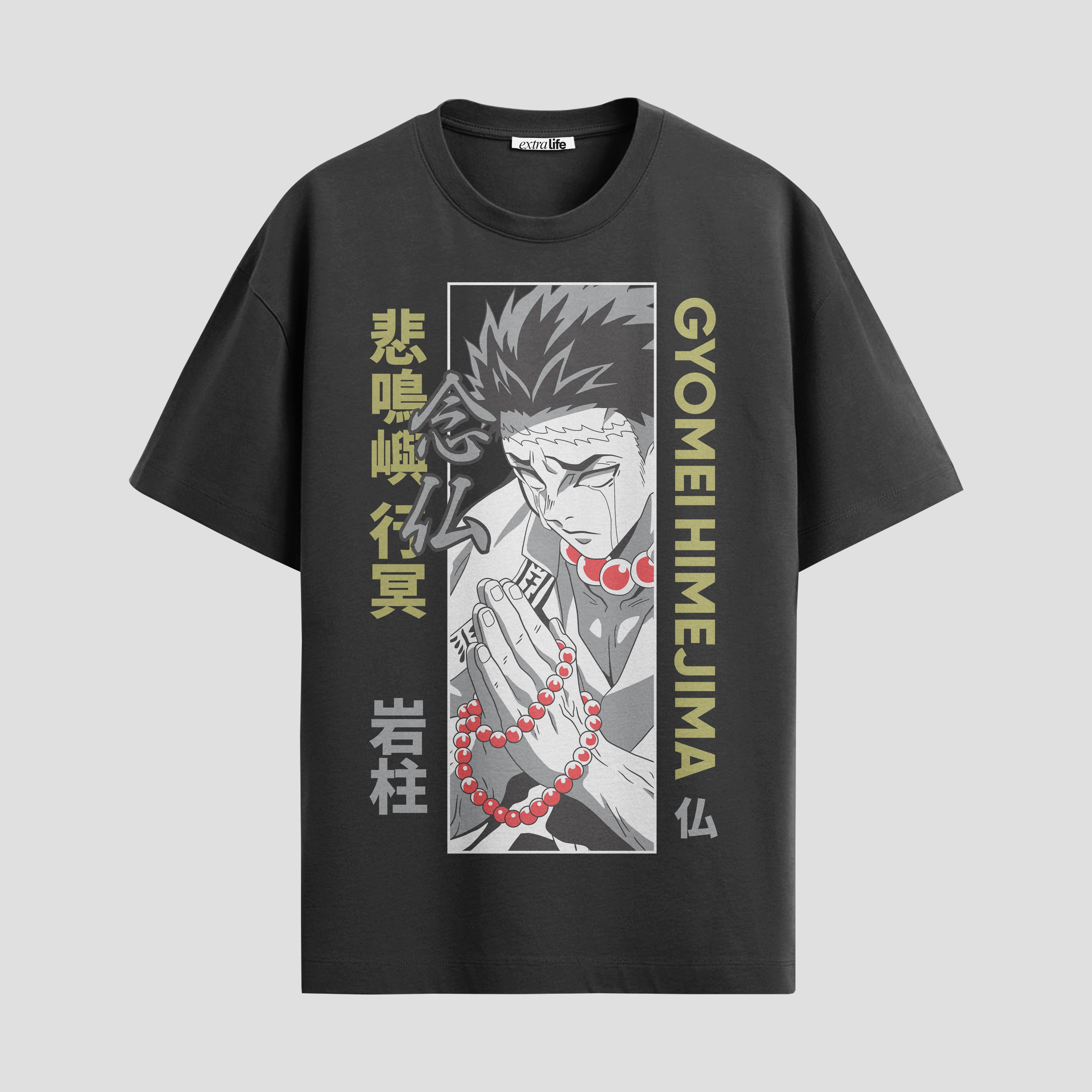 Playera urbana de anime y gaming ExtraLife MX, corte Standard Fit unisex ligero y transpirable en color Deep Black y Pure White, ropa de uso diario para gym y casual.
