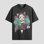 Playera urbana de anime y gaming ExtraLife MX, corte Standard Fit unisex ligero y transpirable en color Deep Black y Pure White, ropa de uso diario para gym y casual.