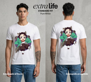 Cazadores de la Noche | El Cazador del Agua en Halloween #01029 - Playera Standard Fit | Pure White - Foto en modelo