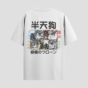 Playera urbana de anime y gaming ExtraLife MX, corte Standard Fit unisex ligero y transpirable en color Deep Black y Pure White, ropa de uso diario para gym y casual.