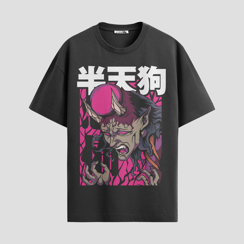Playera urbana de anime y gaming ExtraLife MX, corte Standard Fit unisex ligero y transpirable en color Deep Black y Pure White, ropa de uso diario para gym y casual.