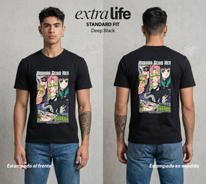 Cazadores de la Noche | Demon Slayer Hashiras #01037 - Playera Standard Fit | Deep Black - Foto en modelo