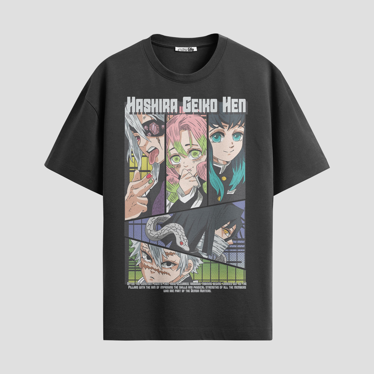 Playera urbana de anime y gaming ExtraLife MX, corte Classic Premium unisex ligero y transpirable en color Deep Black y Pure White, ropa de uso diario para gym y casual.