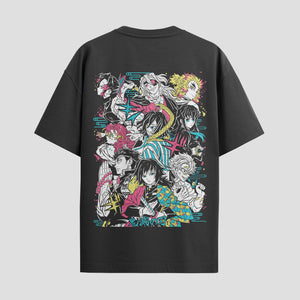 Playera urbana de anime y gaming ExtraLife MX, corte Standard Fit unisex ligero y transpirable en color Deep Black y Pure White, ropa de uso diario para gym y casual.