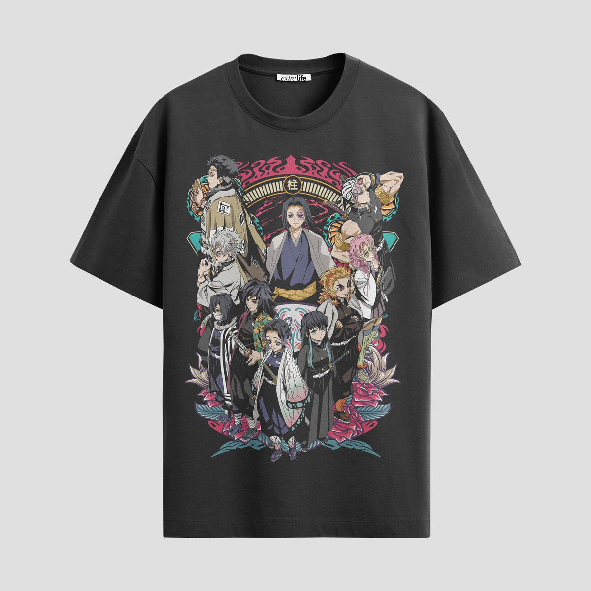 Playera urbana de anime y gaming ExtraLife MX, corte Classic Premium unisex ligero y transpirable en color Deep Black y Pure White, ropa de uso diario para gym y casual.