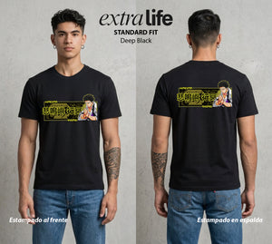 Cazadores de la Noche | Demon Slayer Himejima #01040 - Playera Standard Fit | Deep Black - Foto en modelo