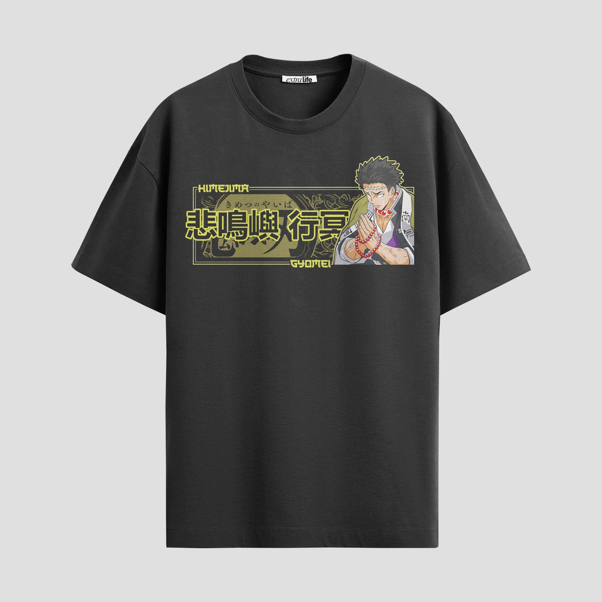 Playera urbana de anime y gaming ExtraLife MX, corte Classic Premium unisex ligero y transpirable en color Deep Black y Pure White, ropa de uso diario para gym y casual.