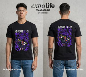 Cazadores de la Noche | Demon Slayer Himejima #01041 - Playera Standard Fit | Deep Black - Foto en modelo