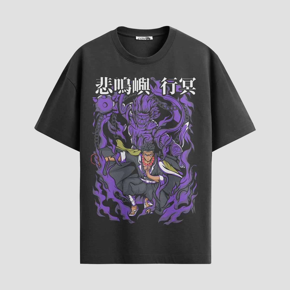 Playera urbana de anime y gaming ExtraLife MX, corte Classic Premium unisex ligero y transpirable en color Deep Black y Pure White, ropa de uso diario para gym y casual.
