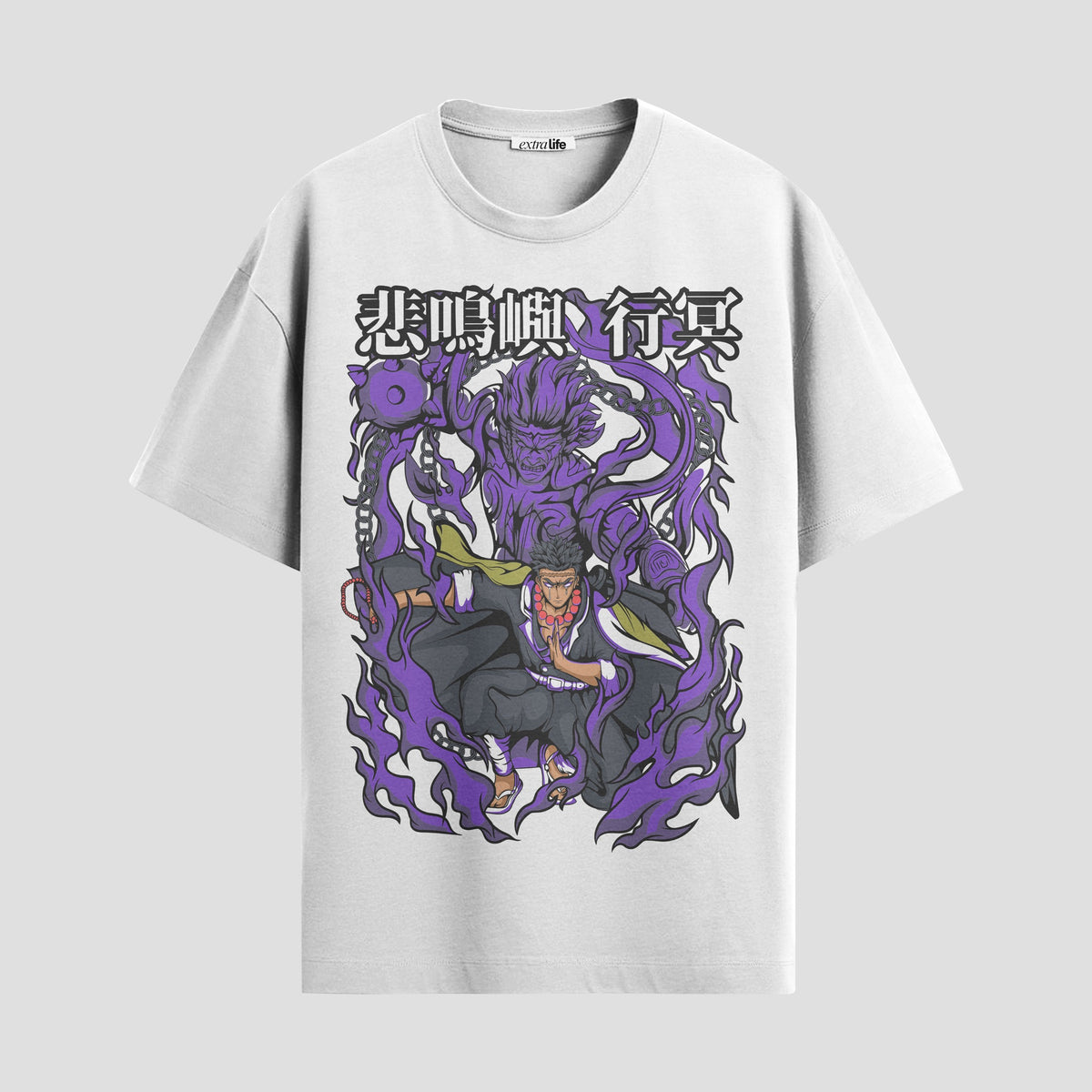 Playera urbana de anime y gaming ExtraLife MX, corte Classic Premium unisex ligero y transpirable en color Deep Black y Pure White, ropa de uso diario para gym y casual.